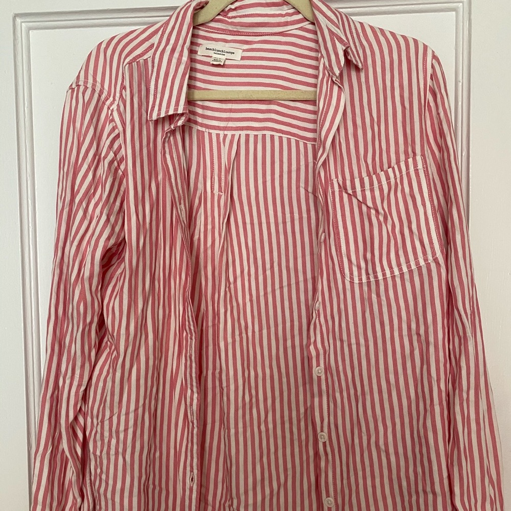 Beachlunchlounge Cotton Stripe Beach Cover Up